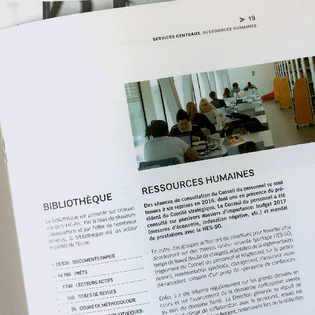 rapport d'activité HE-Arc 2016